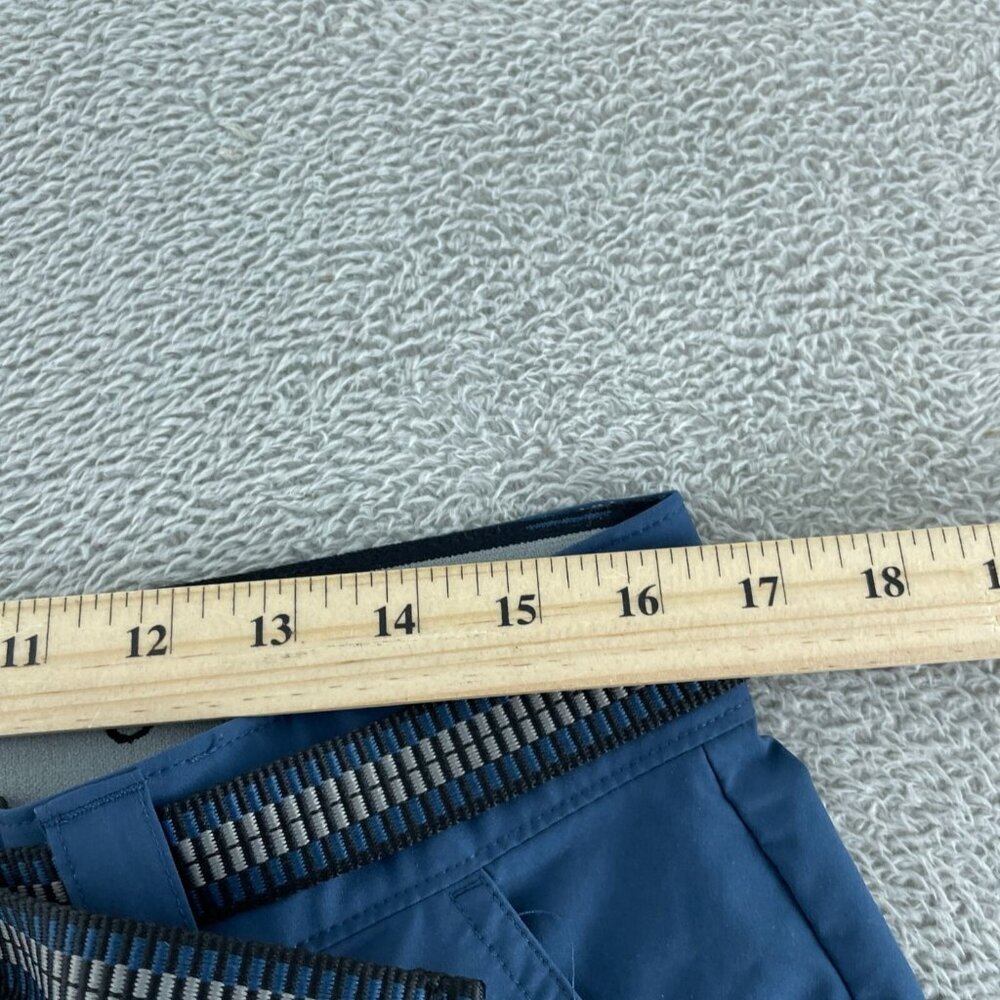 Orvis Mens Cargo Shorts With Built-In Belt Size 32 Blue Stretch Polyester 3925 - Picture 7 of 10